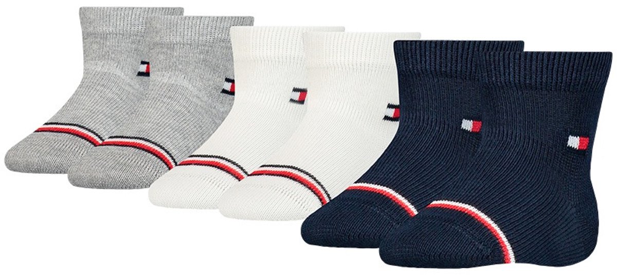 Tommy Hilfiger unisex baby 6P sokken basic multi
