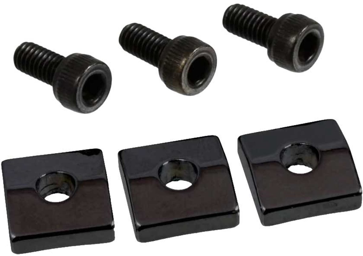 Allparts BP-0116-003 Nut Blocks en 3x M4 Schroeven voor Floyd Rose en Schaller Topnuts Zwart