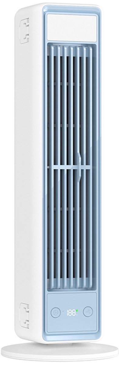 VHV - Torenventilator - Ventilatoren - Kolomventilator - Ventilator met afstandsbediening - Zonder bladen - Oscillerend - Stil - Compact - Voor slaapkamer, woonkamer en kantoor - 12x12x36 cm - Wit
