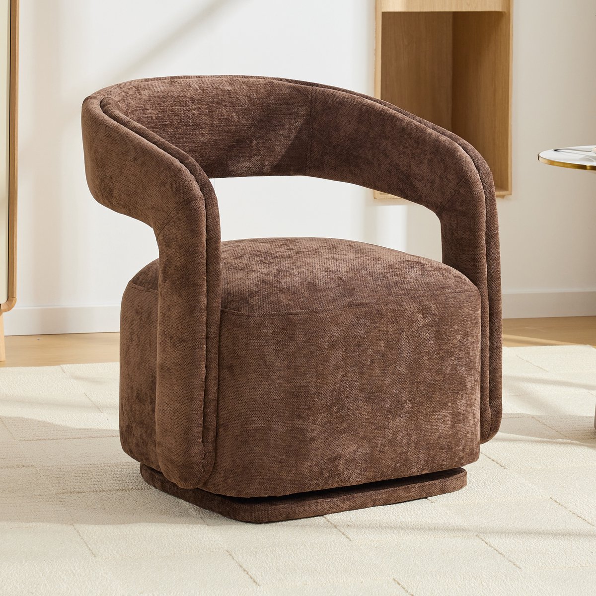 HAUSS SPOLE Fauteuil - Draaibare Barrel Chair - 360 Graden Draaibaar Met Armleuningen - Lo