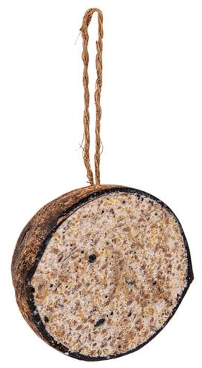 Emma's Garden Halve kokosnoot met zaden en vetten voor tuinvogels 200 gram