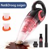 Moosoo Kruimeldief Snoerloos - Autostofzuiger - Nat&Droog - kruimelzuiger Sterke zuigkracht 8500PA met opzetstukken - schoonmaken zonder veel lawaai - M4 - Rood