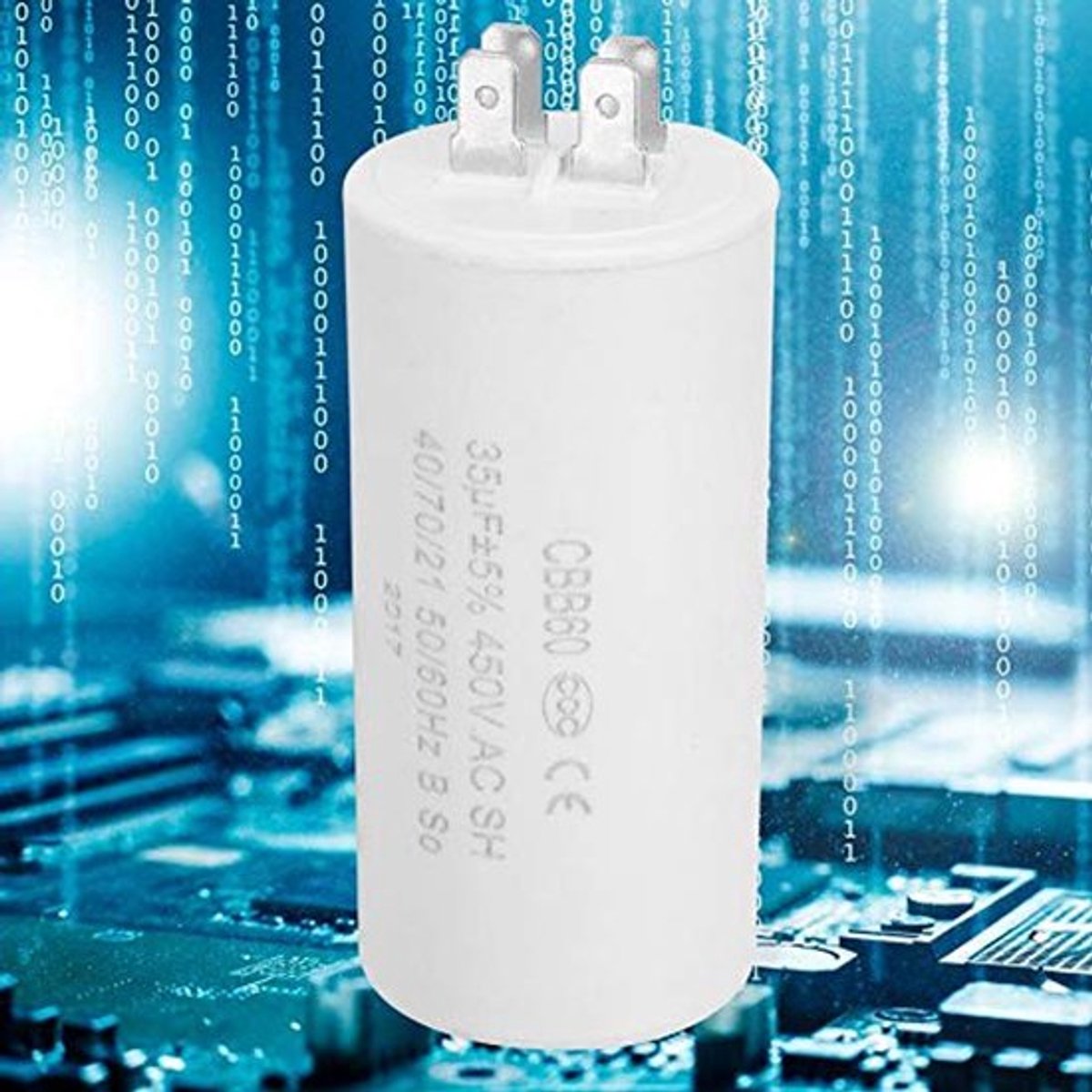 CBB60 Condensator, Milieuvriendelijke 4 Pin Motor met Startcondensator, 450V 35uf 0.2 Generatorcondensator voor Airconditioners, AC-motoren, Waterpompen etc.