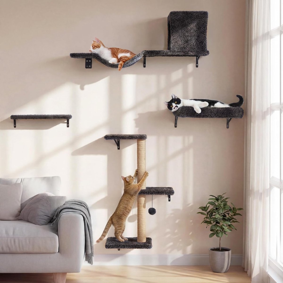 VLSelect® Kattenklimmuur - Katten Klimwand - Katten Klimrek