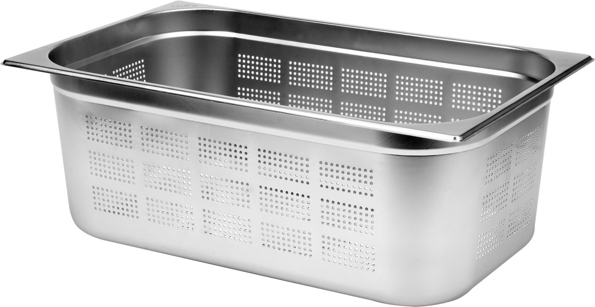 YATO Professionele Geperforeerde Gastronorm Bak GN 1/1 – 200 mm Diep – 26.0 Liter – Hoogwaardig RVS 201 – Temperatuurbestendig -40°C tot +300°C