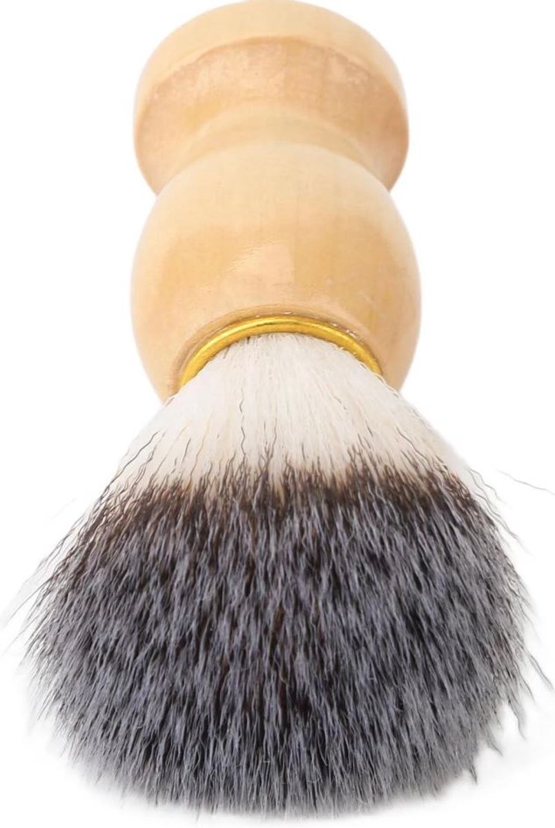 Scheerkwast - Scheerborstel - Barbierskwast - Shaving brush - Scheerschuim kwast - Natuurlijke haren - Hout - Jonyx