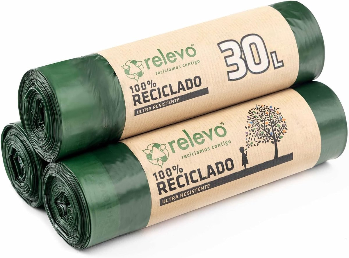 Vuilniszakken - Gerecycled Materiaal - Extra Sterk - 30 Liter - Voor Huishoudelijk Gebruik