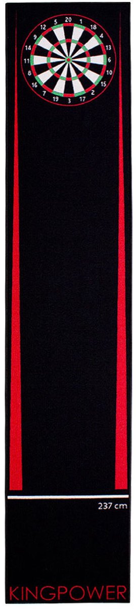 Dartmat Rood Doelwit Oche Mat Stalen Darts Dartbord Accessoires Dartmat Darts Werplijn Beschermer Rubberen Vloer Dartbord 290 x 60 cm Kingpower