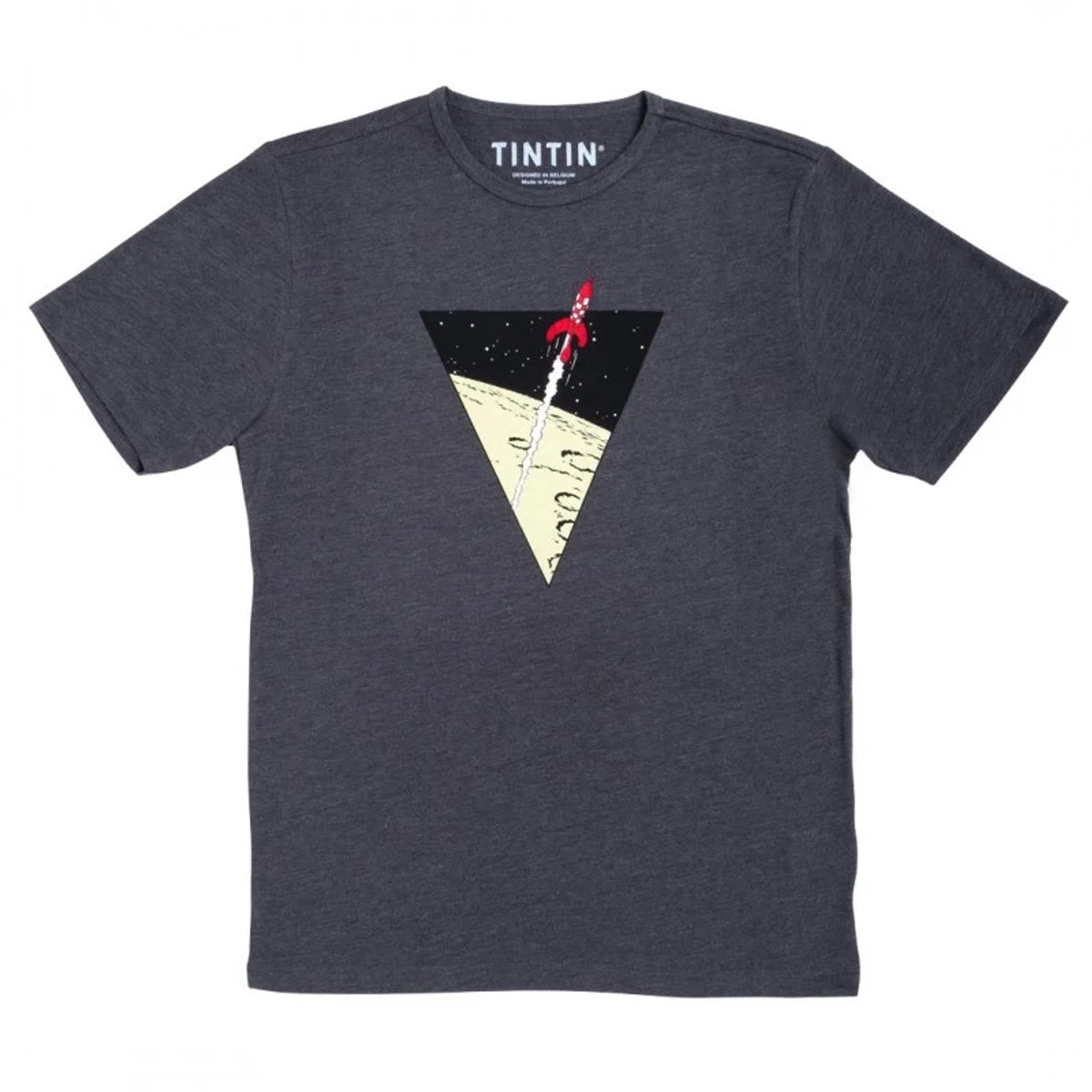 Kuifje T-Shirt Raket naar de Maan Maat L