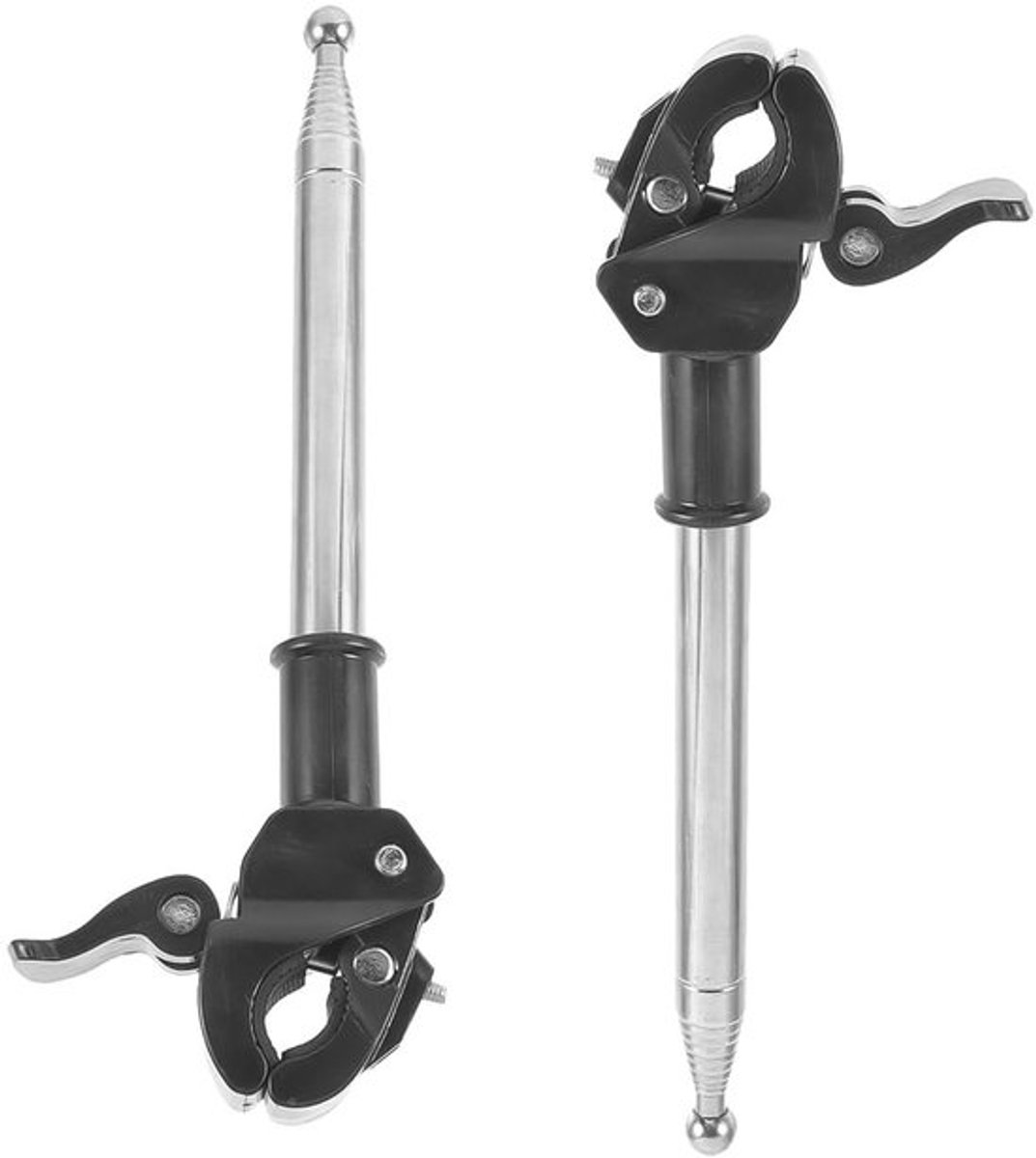 Motorfietsvlaggenmast, Buitenvlaggenmast Displaystandaard, 2 stuks Telescopische Vlaggenmastbeugels Autovlaggenmast Achterbagagerek Montage Vlaggenmast Accessoires Autovlaggenmast