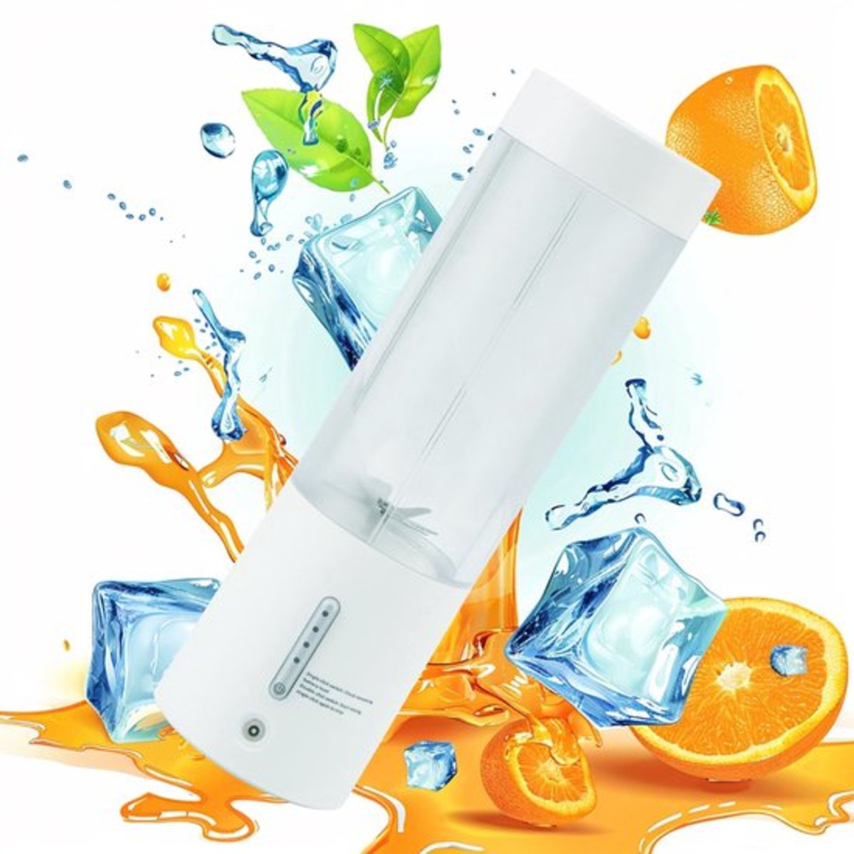 450ml Personal Blender Smoothie Maker, Draagbare Mini Smoothie Blender, USB Oplaadbare Draadloze Mini Blender met 6 Sterke Snijbladen voor Reizen Sport Gym Thuis Kantoor