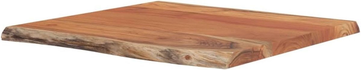 Tafelblad Vierkant - Houten Blad - Tafel Maken - Rustiek Randdesign - 60 x 60 cm - Houtkleur