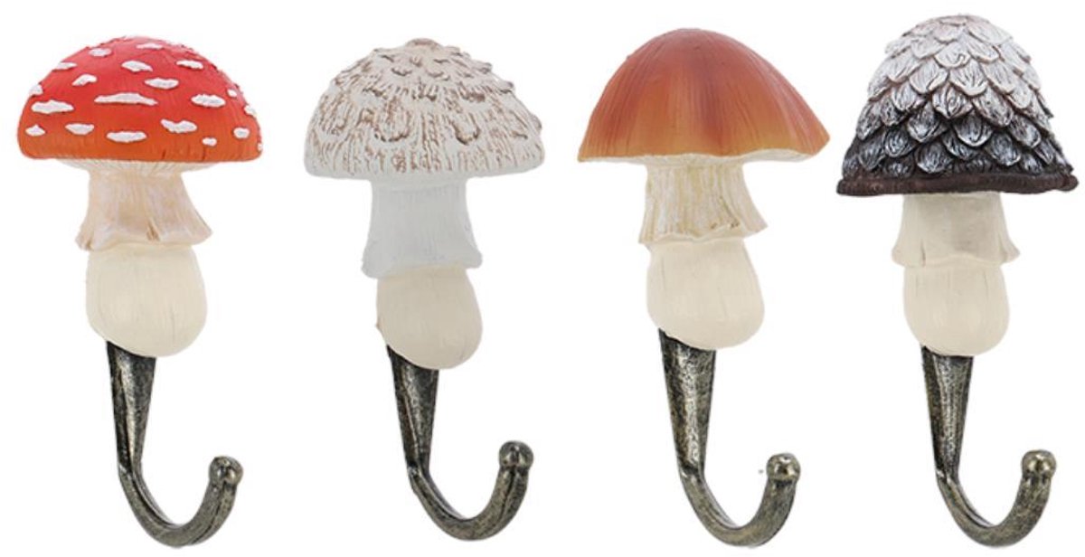 Esschert Design paddenstoel haak decoratief voor kinderkamer 11,5cm.