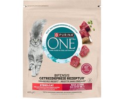 PURINA ONE Sterilcat graanvrije droogvoeding met rundvlees (1 x 600g)
