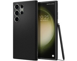 Spigen Liquid Air Hoesje Geschikt voor Samsung Galaxy S23 Ultra Back Cover Zwart