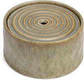 Designed by Lotte Drinkfontein kat Jace - Waterfontein kat - Met filter - Keramiek - Groen - 20x20x10 cm - 1,05 L