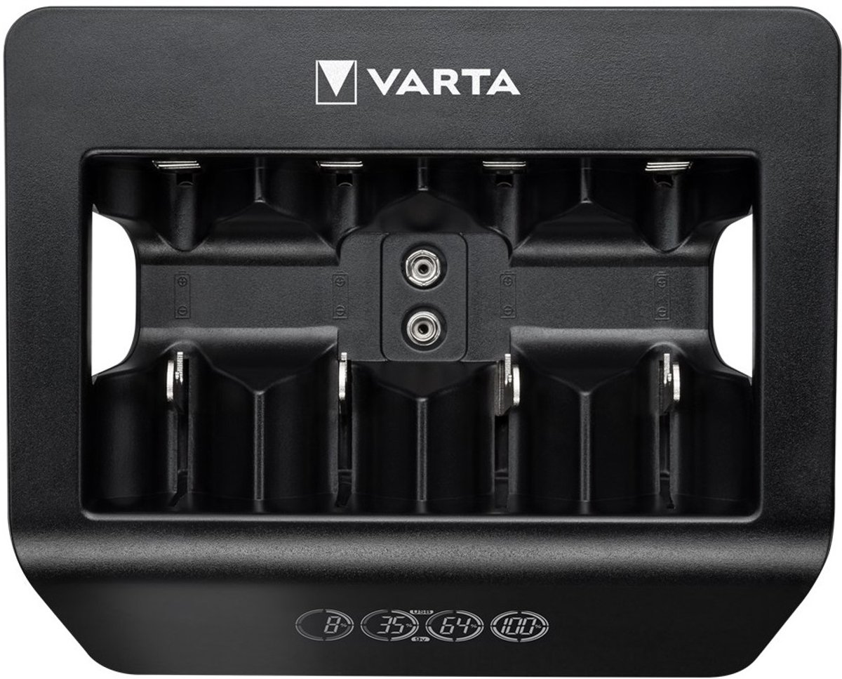 Varta LCD Universal Charger+ Batterijlader NiMH AAA (potlood), AA (penlite), C (baby), D (mono), 9 V (blok)