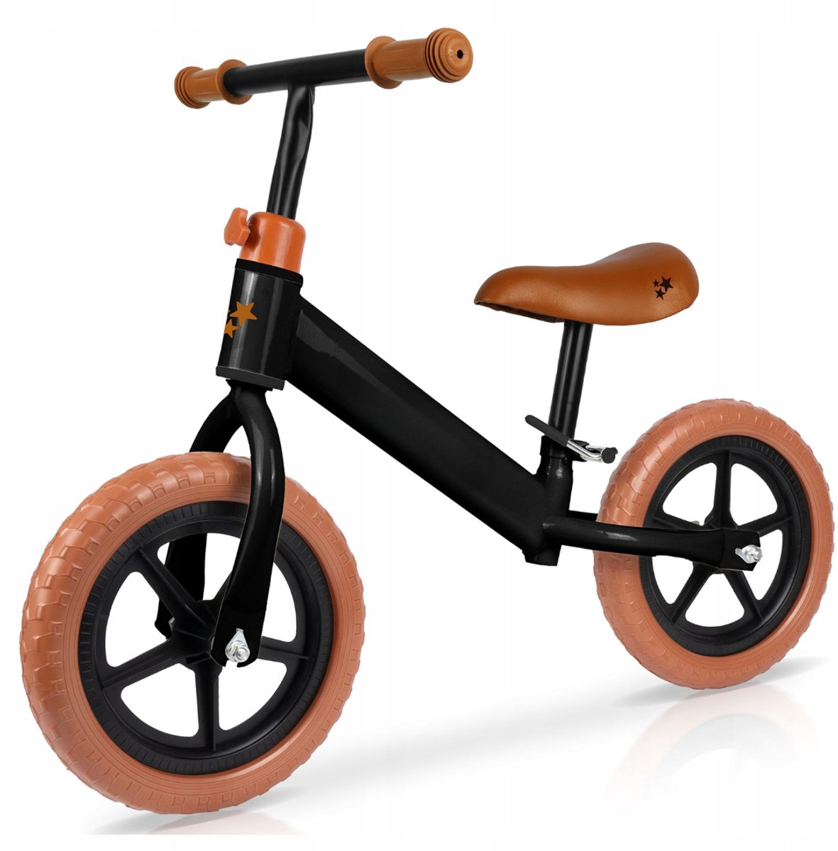 Playos® - Balansfiets - Zwart / Bruin -