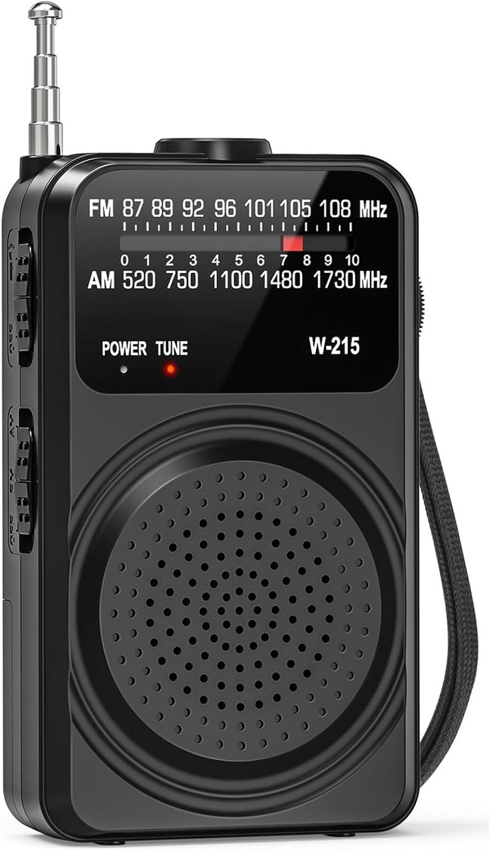 Draagbare FM/AM Radio - Kleine Radio Batterij - Muziek Luisteren Buiten - Uitstekende Ontvangst