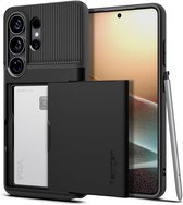 Spigen Slim Armor CS - Hoesje Geschikt voor Samsung Galaxy S26 Ultra - Back Cover met Kaarthouder voor 2 Pasjes - Zwart