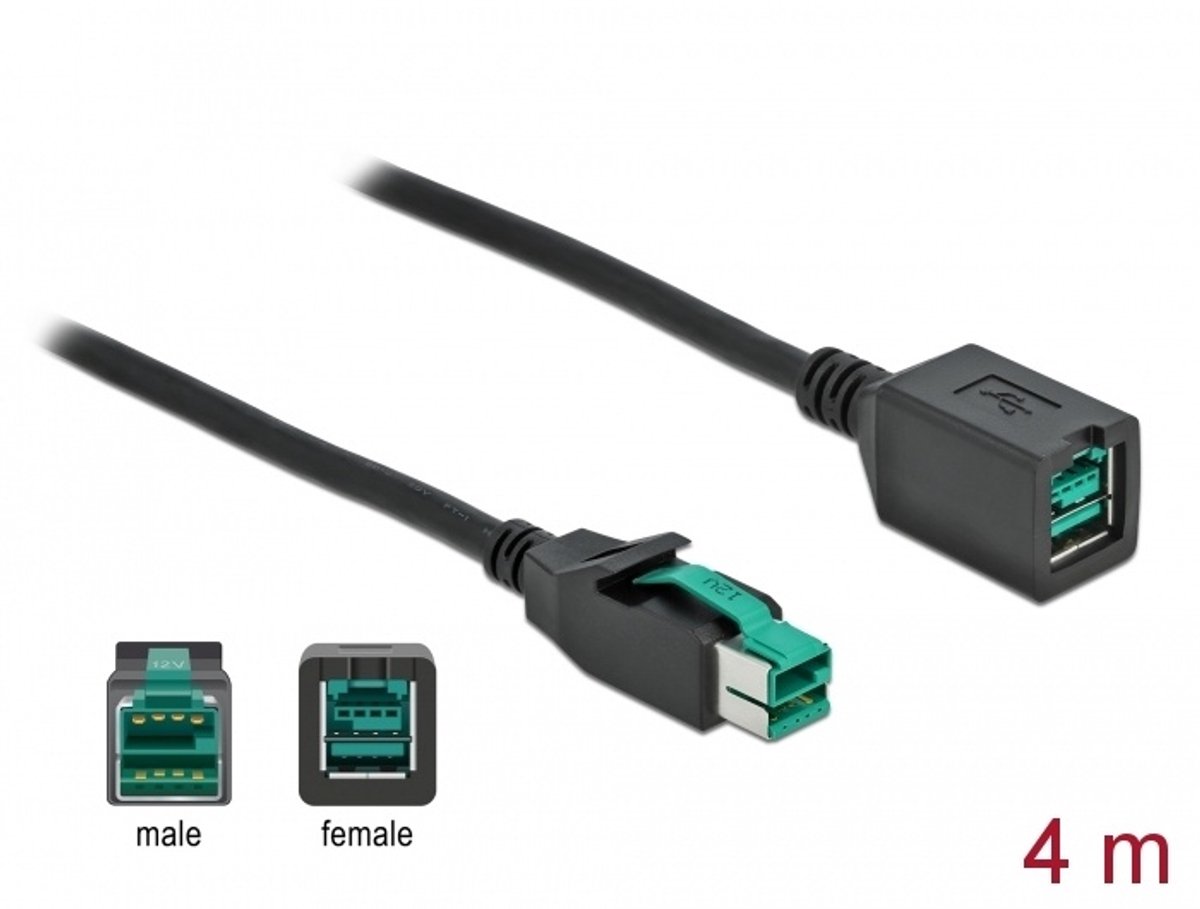 Image of Delock PoweredUSB extension cable 12 V 4 m