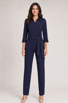 Mi Piace Travel Jumpsuit Dames - Met Ceintuur - Navy - Maat M/38 - 202033