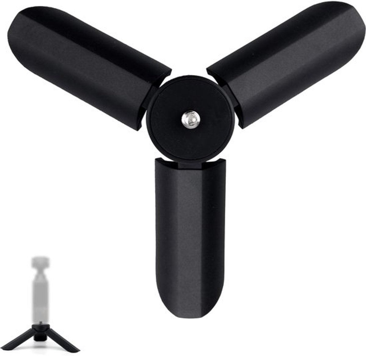 Mini statief voor DJI Osmo Pocket 3 & 2, draagbaar statief, tafelstandaard, lichtgewicht selfiestick met comfortabele grip, praktisch accessoire voor digitale apparaten (zwart)