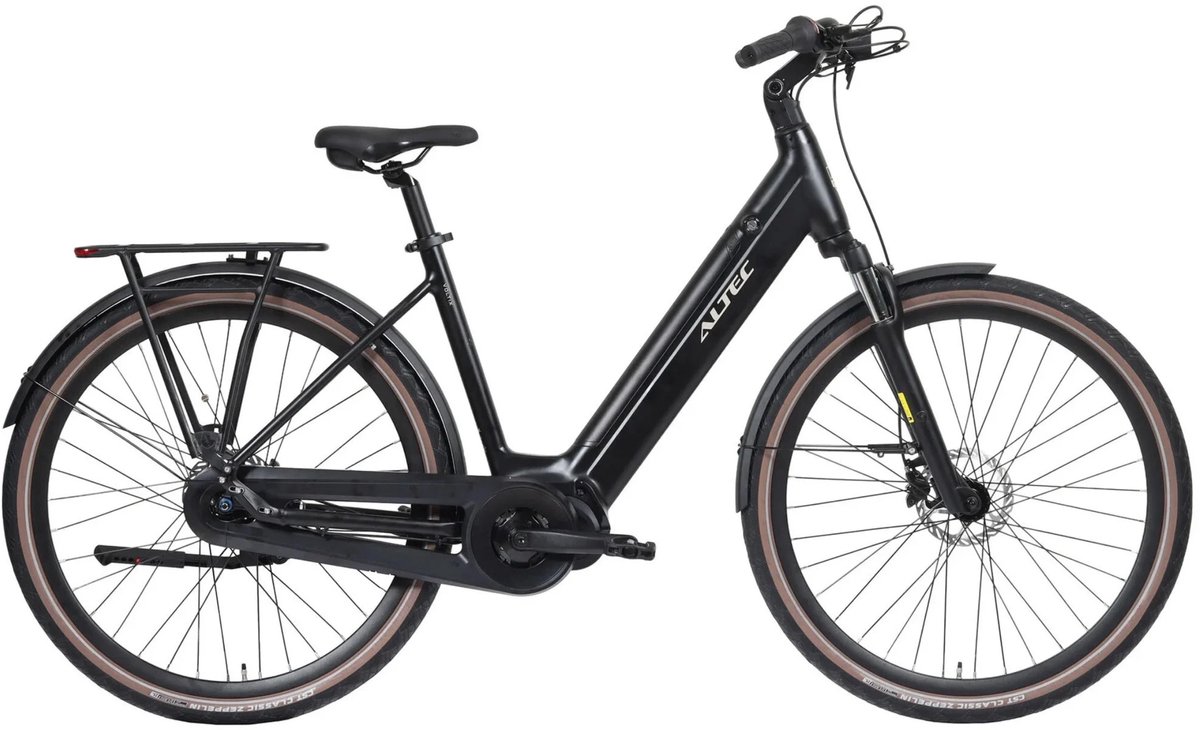 Altec Voltix - Elektrische Stadsfiets - Elektrische Damesfiets - 7 versnellingen - Middenmotor - Hydraulische schijfremmen - 28 inch - 50 cm - Zwart