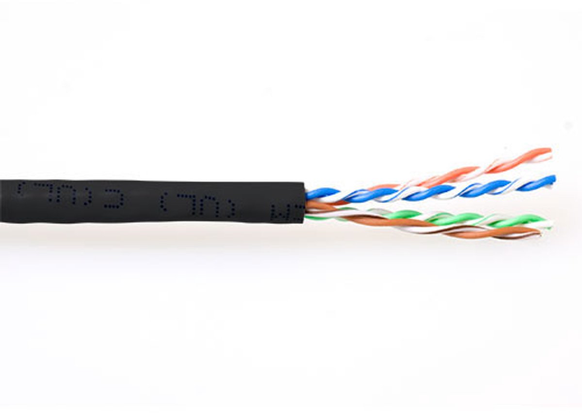 Patchkabel CAT6 UTP soepel rol 305M zwart