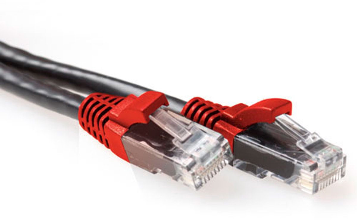 ACT IB6203 CAT6A U/UTP Patchkabel Cross-Over Zwart +Rode Thules - 3 meter