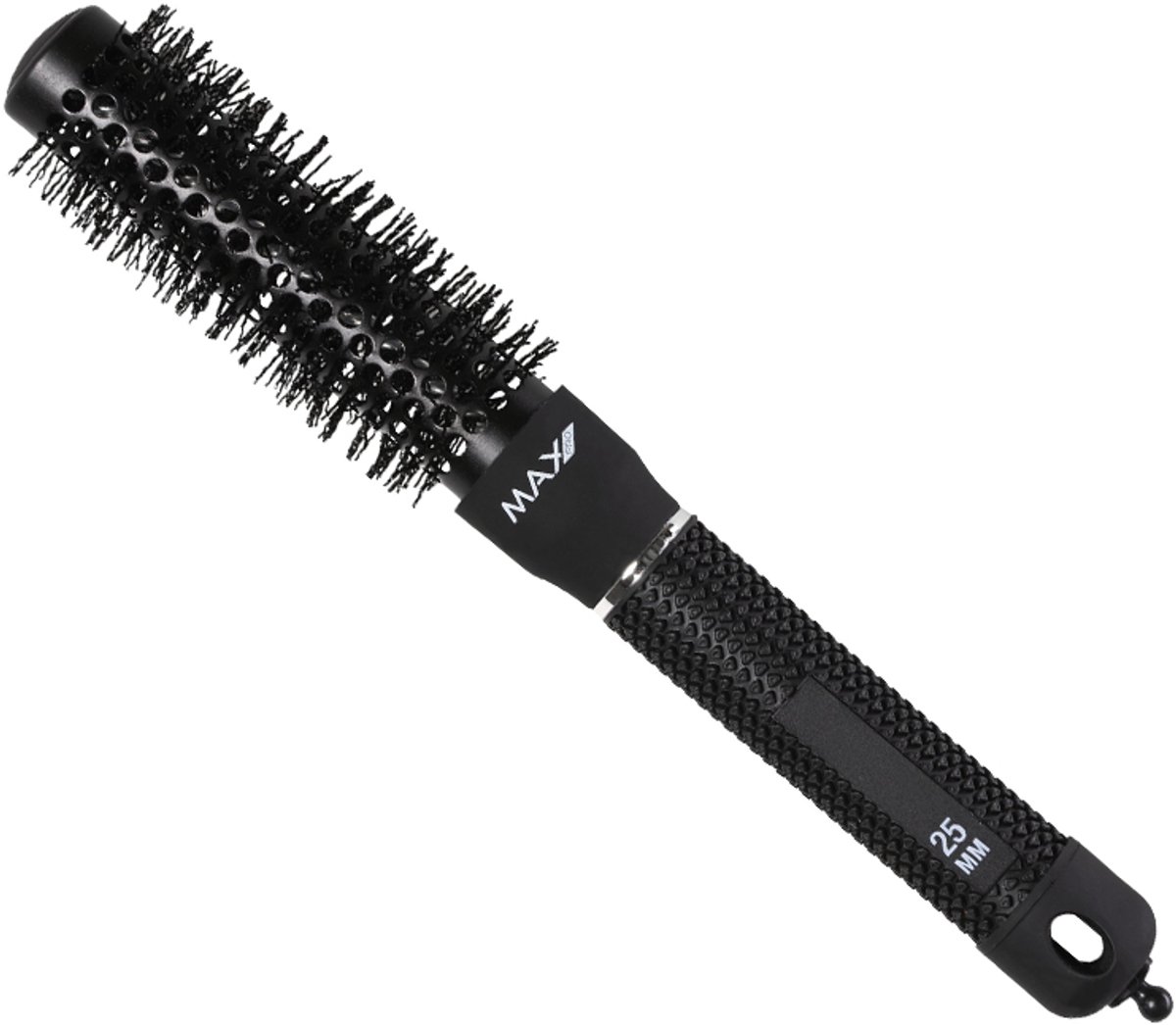 Max Pro Keramische Ronde Borstel 25mm - Barber borstel - Jongens en meisjes - Round brush - Brostel - Roundbrush - Krulborstel - Fohnborstel - Styling brush