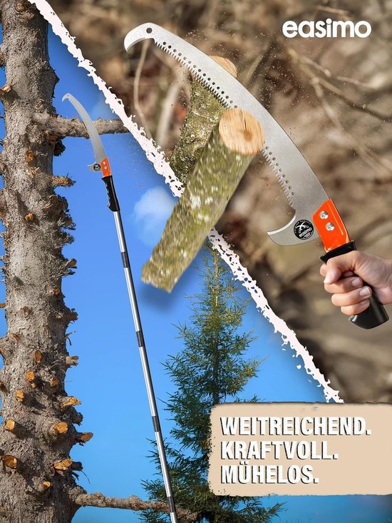 Telescopische Snoeizaag - Instelbare Lengte tot 3m - Opvouwbare Boomzaag - Handmatig - Voor Tuinonderhoud — afbeelding 2