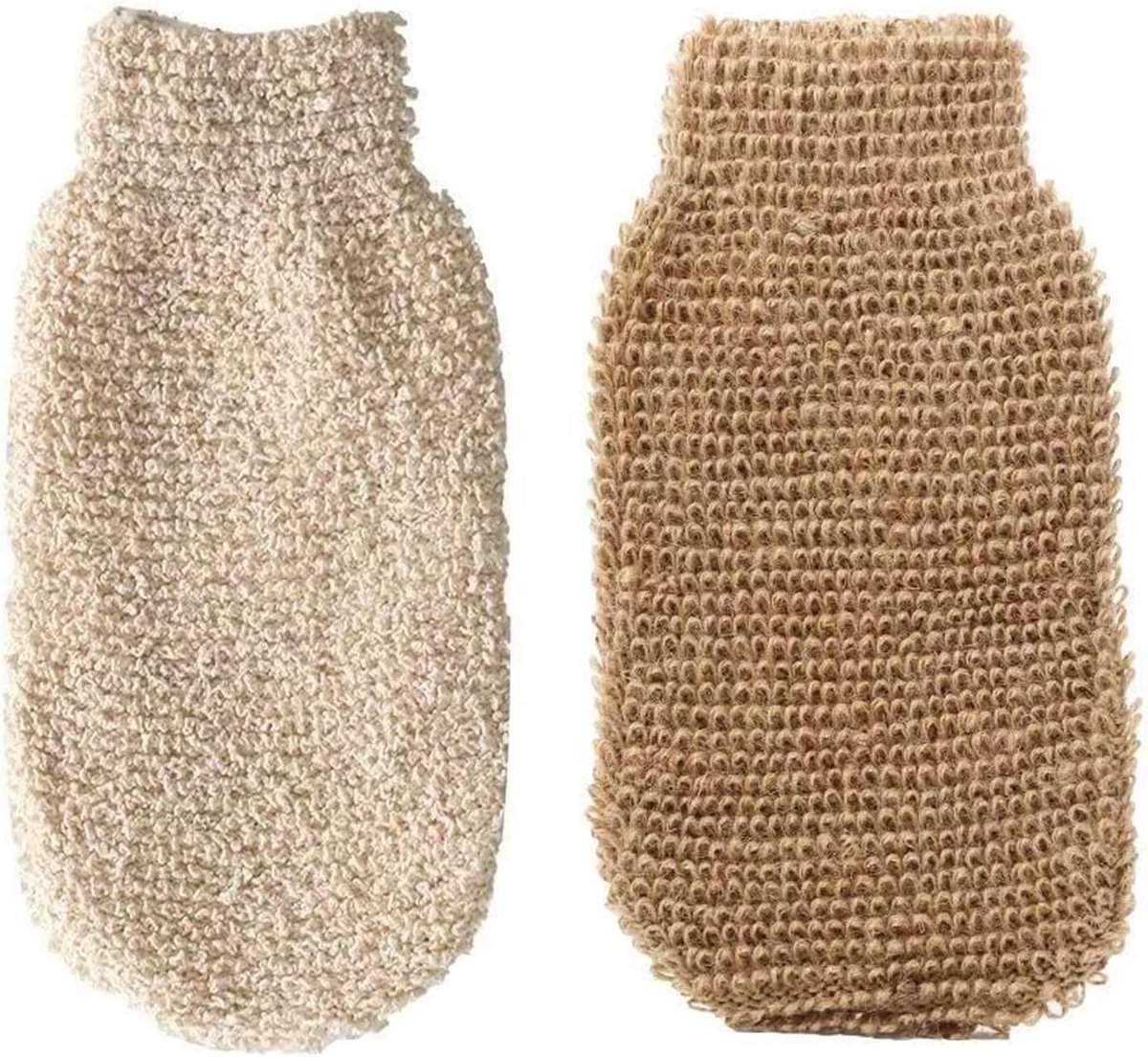 Exfoliërende Scrubhandschoenen - Plantaardige Vezels - Voor Zachte en Stralende Huid - Herbruikbaar - Voor Douchegebruik