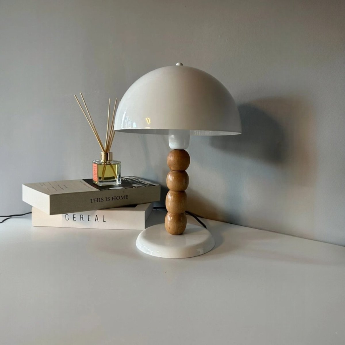 Bamyum Pilz hanglamp, industriële Modern stijl, Ø30 cm, wit metalen lamp