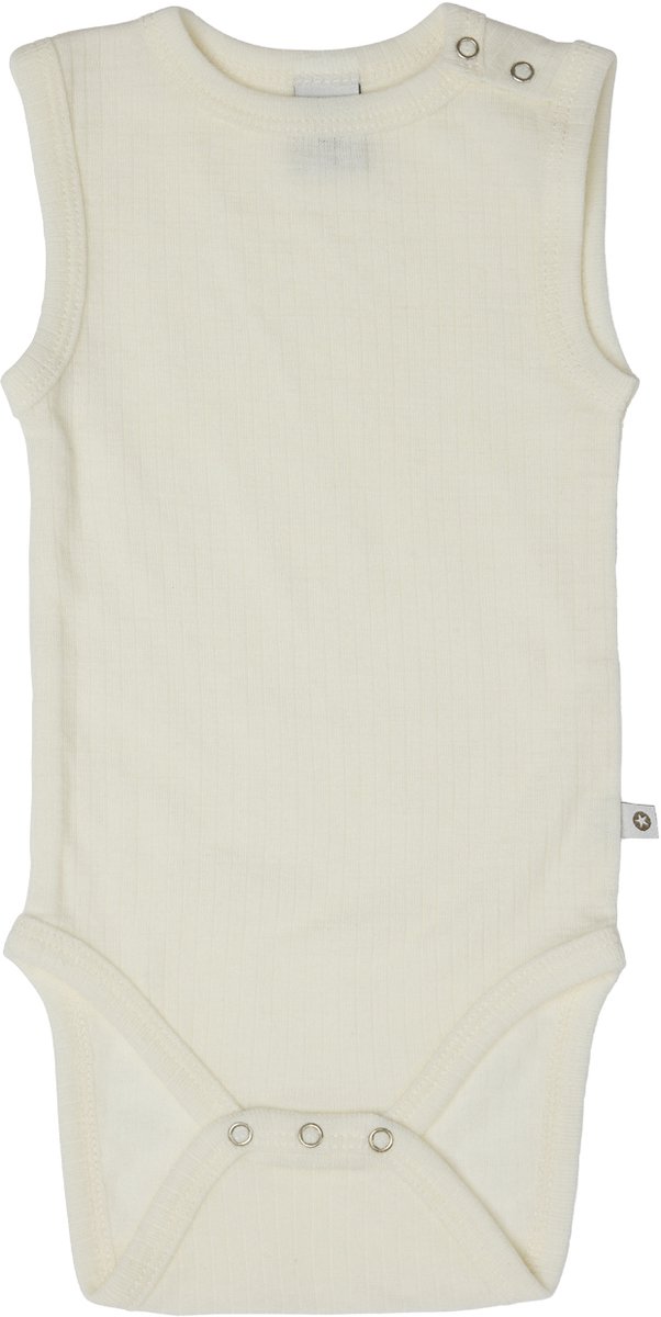 Smallstuff Romper Mouwloos - Maat 62 - Merino Wol - Off White
