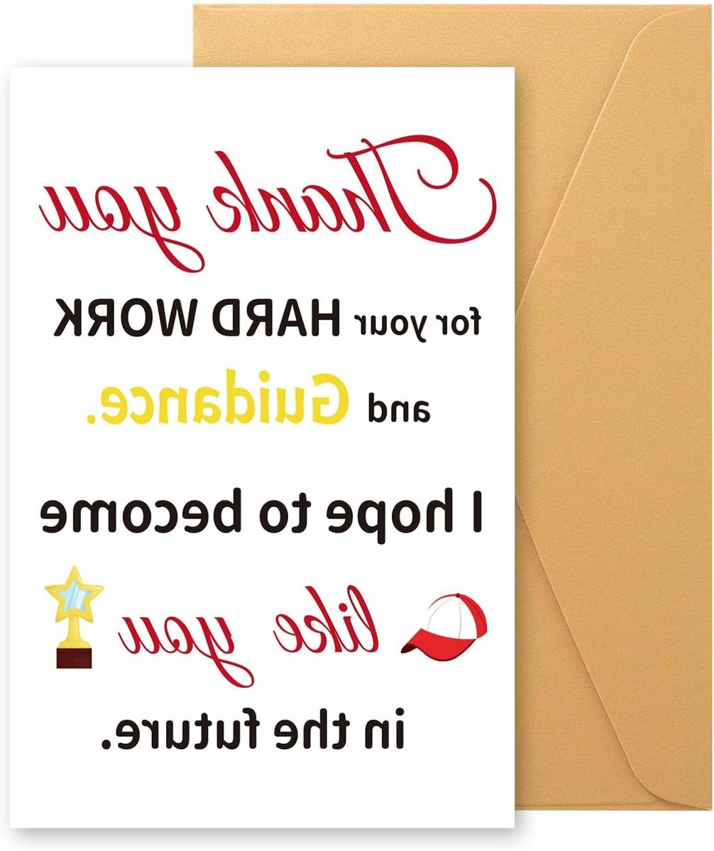 Bedankkaart Coach - Kaart Coach Bedankje Coach - Coach Bedanken - Met Sticker en Envelop - 20.5x13.5cm - Multicolor