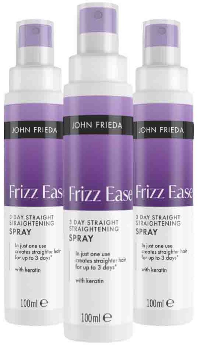 John Frieda - Frizz Ease 3-Day Straight Spray - 3 x 100 ml - Voordeelverpakking