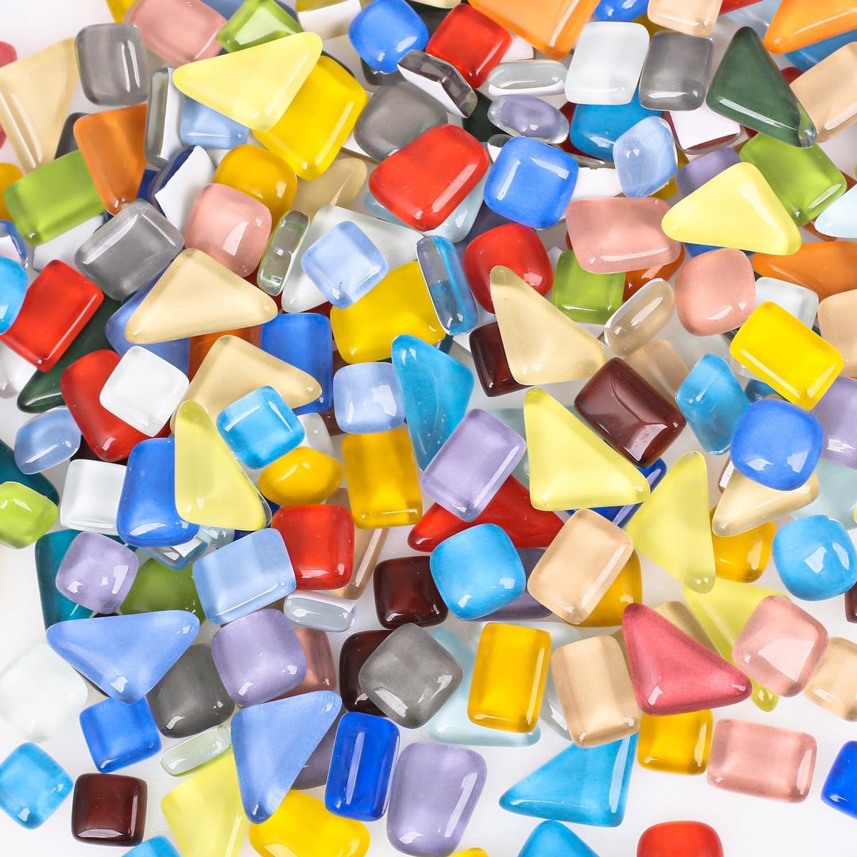 Mosaic Stones for Crafts, 400 g Mosaic Stones, Colorful Mosaic Tiles, Mosaic Stones for Home Decoration, DIY Creative - ShopVlot