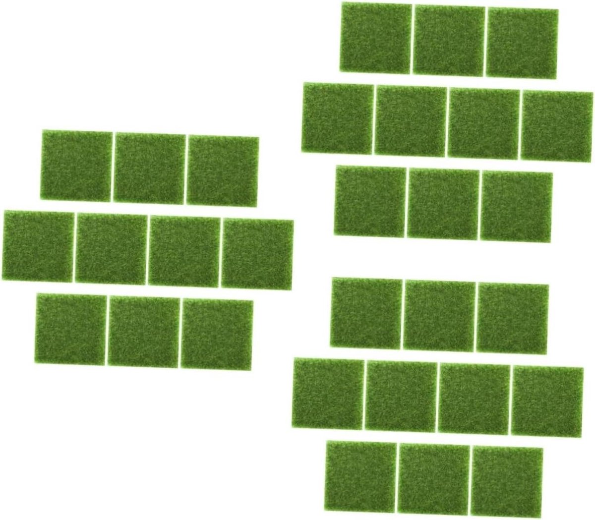 Kunstgrasmatten - Kunstgras Kussens - Tuindecoratie - Realistisch Mosgroen - 15 x 15 cm - Groen