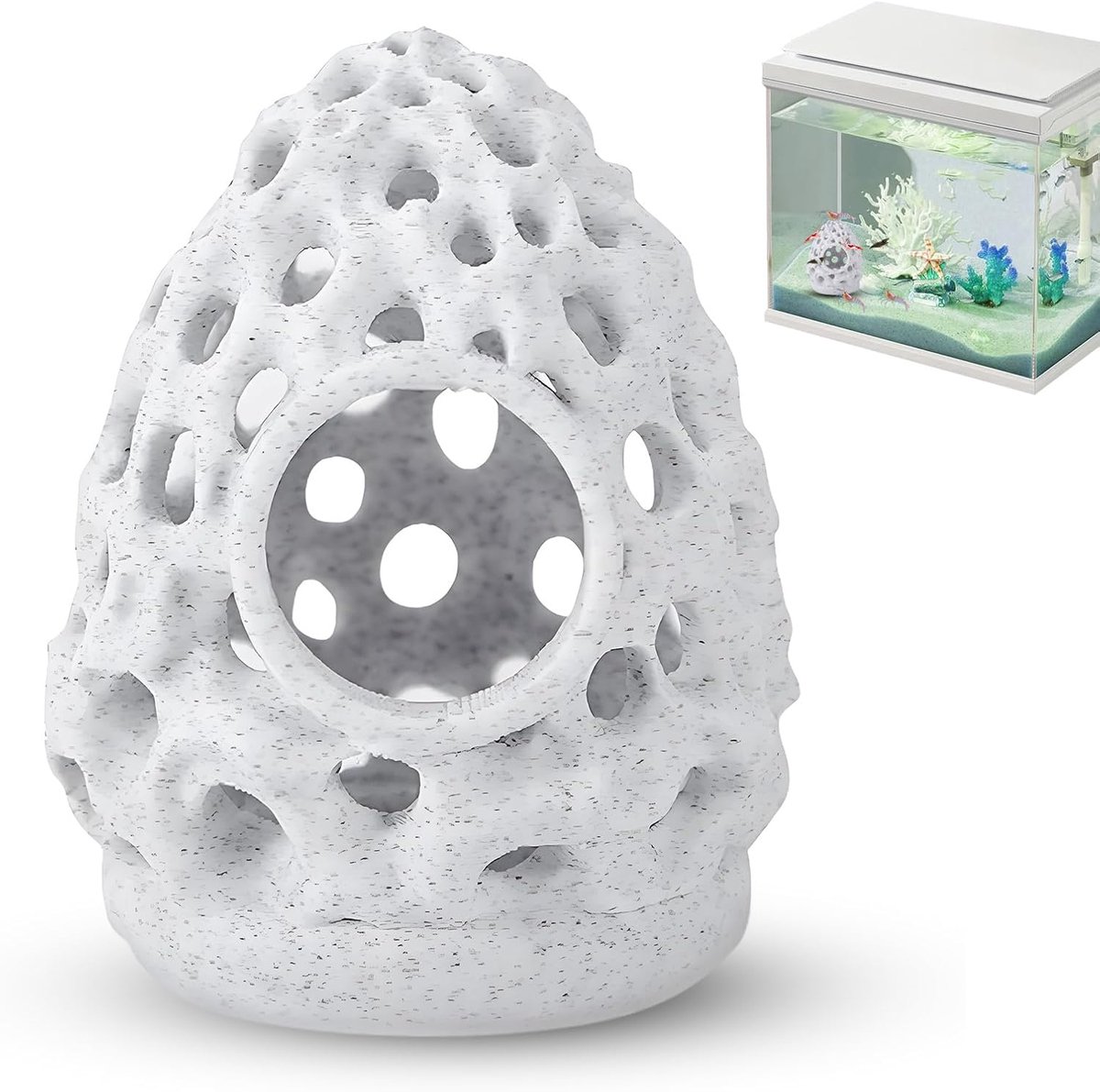 Aquarium tunnel voor garnalen - multifunctioneel met zuignap - schuilplaats en ornament - ideaal voor kleine vissen - ShopVlot