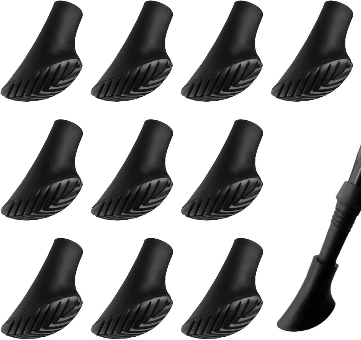 Hikingstokken rubberen doppen 11 mm - set van 10 - antislip - schokabsorberend - ShopVlot