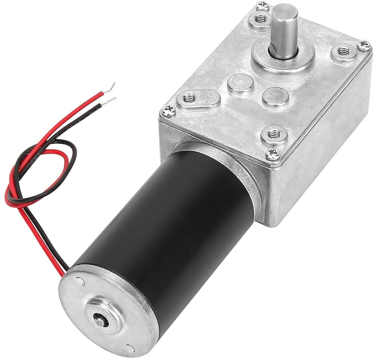 SnelShoppen - Elektrische Reductiemotor 31 mm Koperen Buis, Schokbestendige Omkeerbare Motor, 8 mm As, 12 V, 30 tpm voor Gordijnmachines en Reclameapp