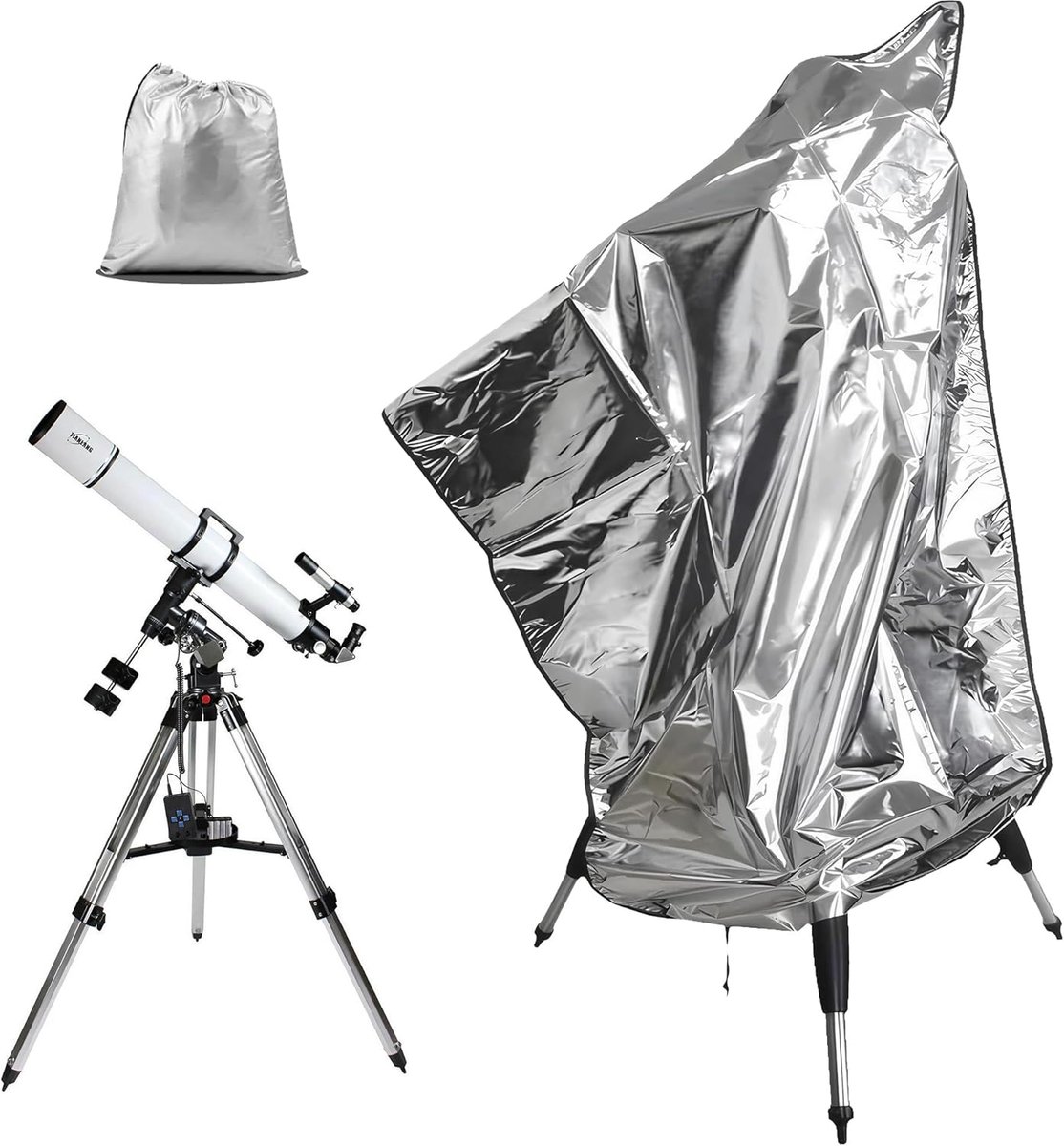 Telescopic Cover with Fastening Strap: 120 x 160 cm, Telescopic Protective Cover, Dustproof, Waterproof, Dustproof - ShopVlot