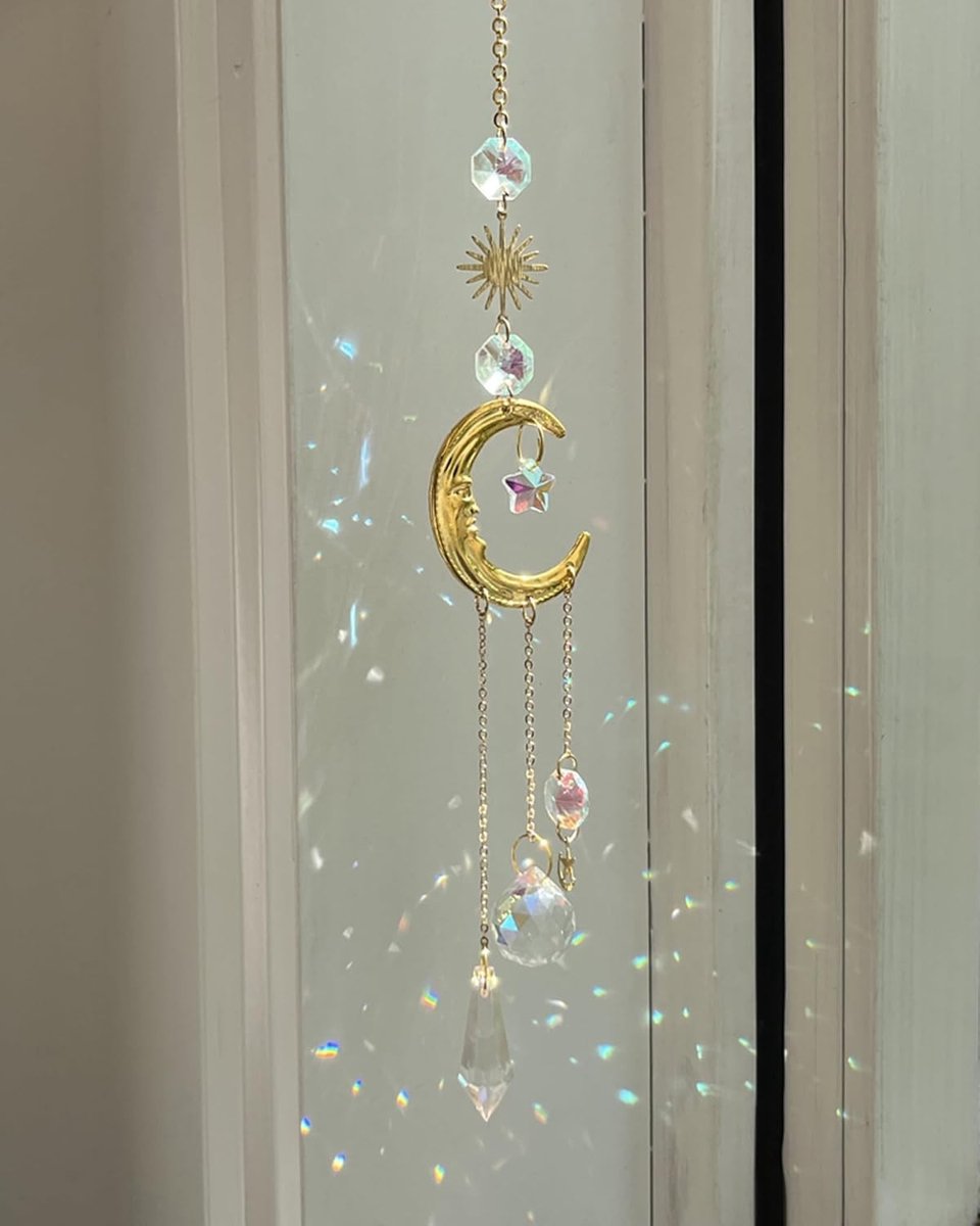 Kleurrijke Kristallen Zonlicht Vanger, Hangdecoratie voor Raam met Prismatische Effecten en Lichtreflectie