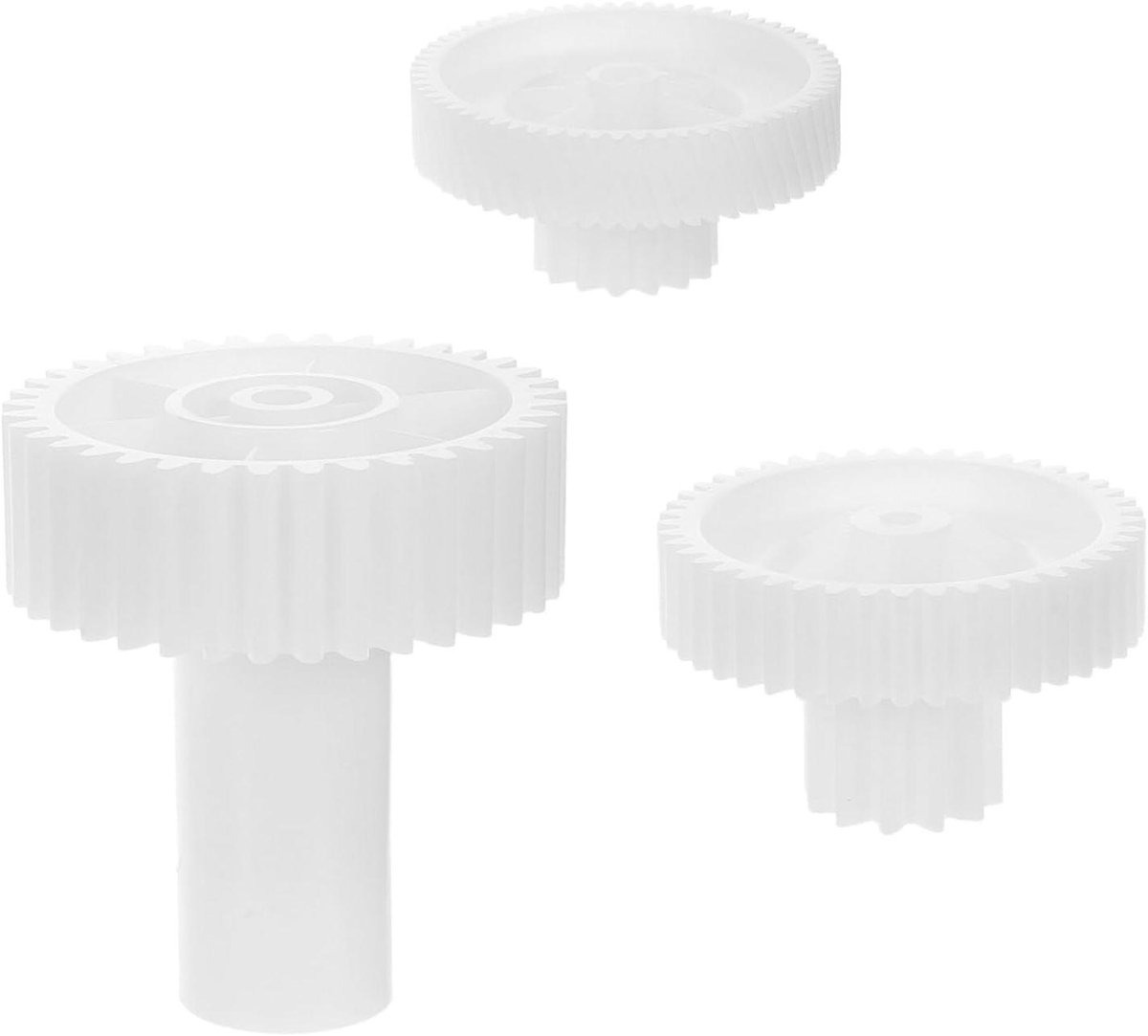 Vleesmolen Tandwielen - Reparatieset Molen - Vlees Verwerken - Voedselveilig Plastic - 3 Stuks - Wit