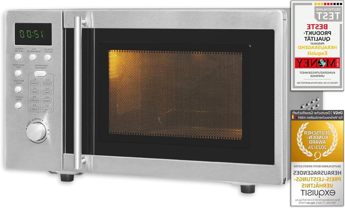 Onderbouw Magnetron - Inbouw Magnetron Grill - Snel Eten Opwarmen - Met Geïntegreerde Grill - 20 Liter - Zilver