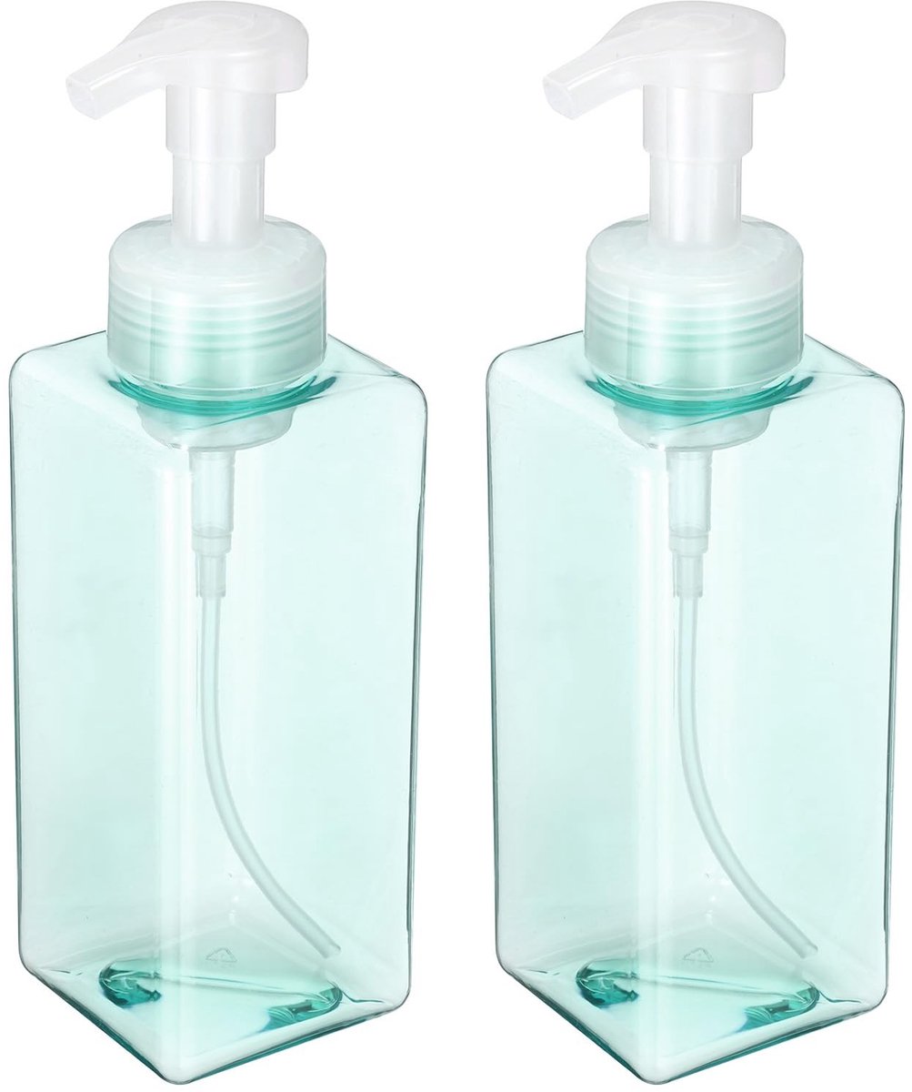 Omgoods - Set van 2 Lege Plastic Flessen met Schuimpomp voor Reizen