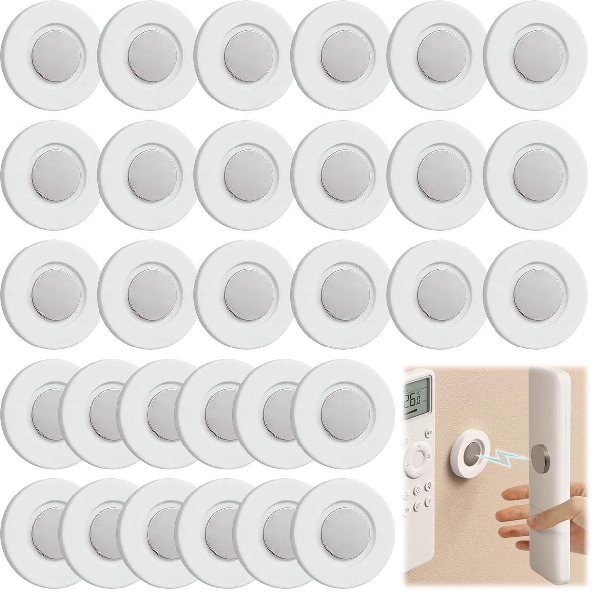 Omgoods - 30 Stuks Magnetische Afstandsbedieningshouders