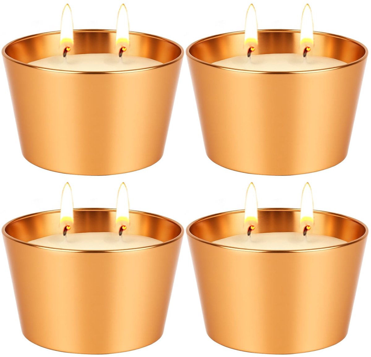 Omgoods - 4-Pack Citronella Kaarsen voor Buiten met Sojawas