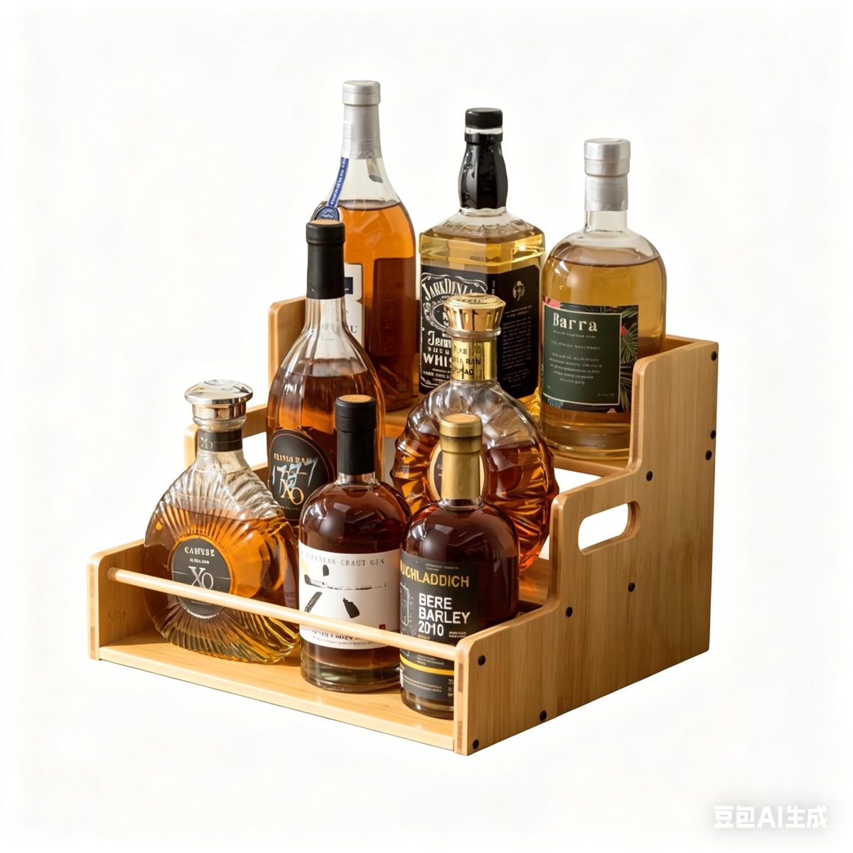 Omgoods - Bamboe Koffie-Organizer, 2-Traps Keukenrek